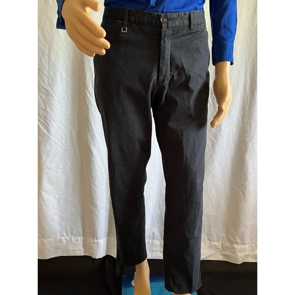 Ermenegildo Zegna Men's Pleated Pants Confort Black Straight Fit Size 52 - Picture 3 of 9